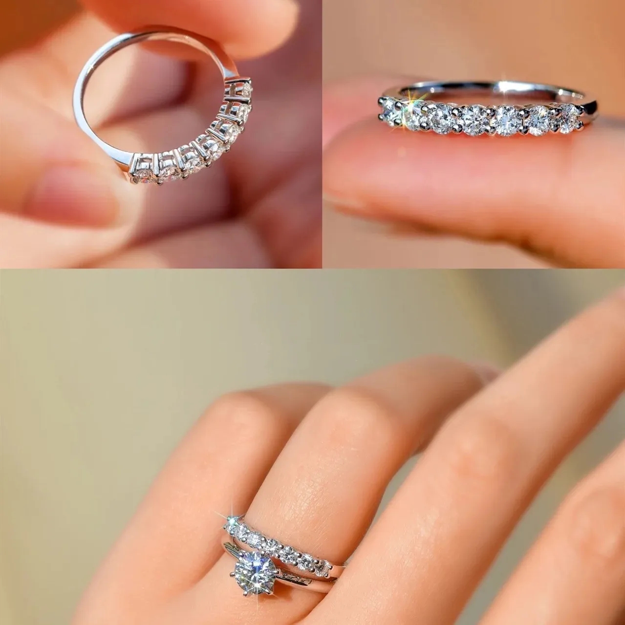 Synthetic diamond ring