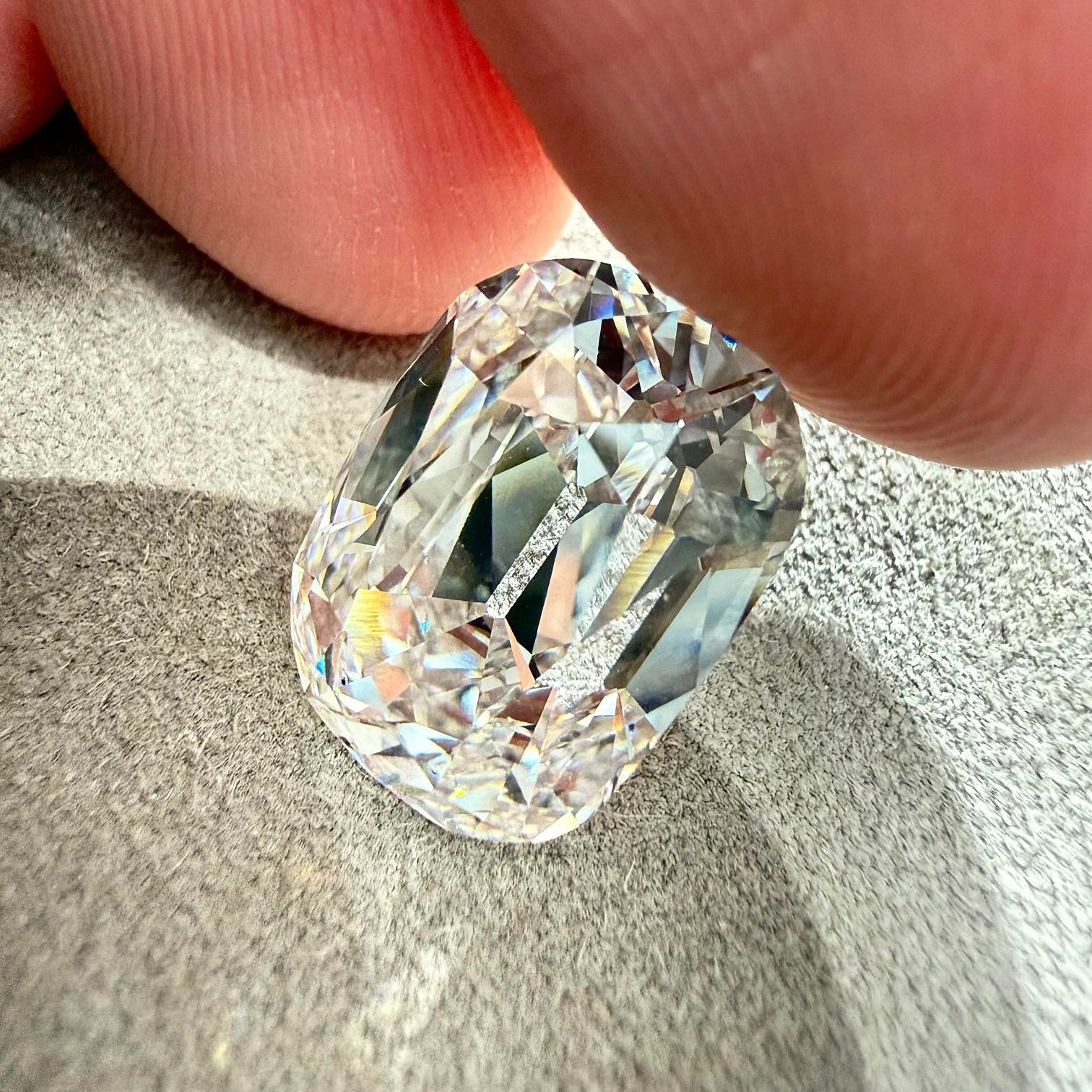 Old cut diamonds shown in different shapes and sizes