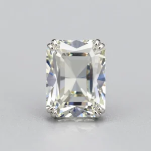 Diamante solto cultivado em laboratório com corte esmeralda